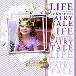 Purple Fairytale scrapbook page