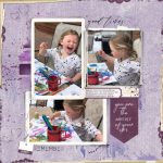 Purple Scrapbook Page