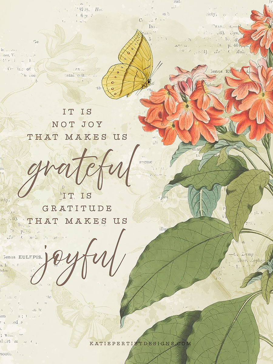 Katie Pertiet 30 Days of Gratitude Cards