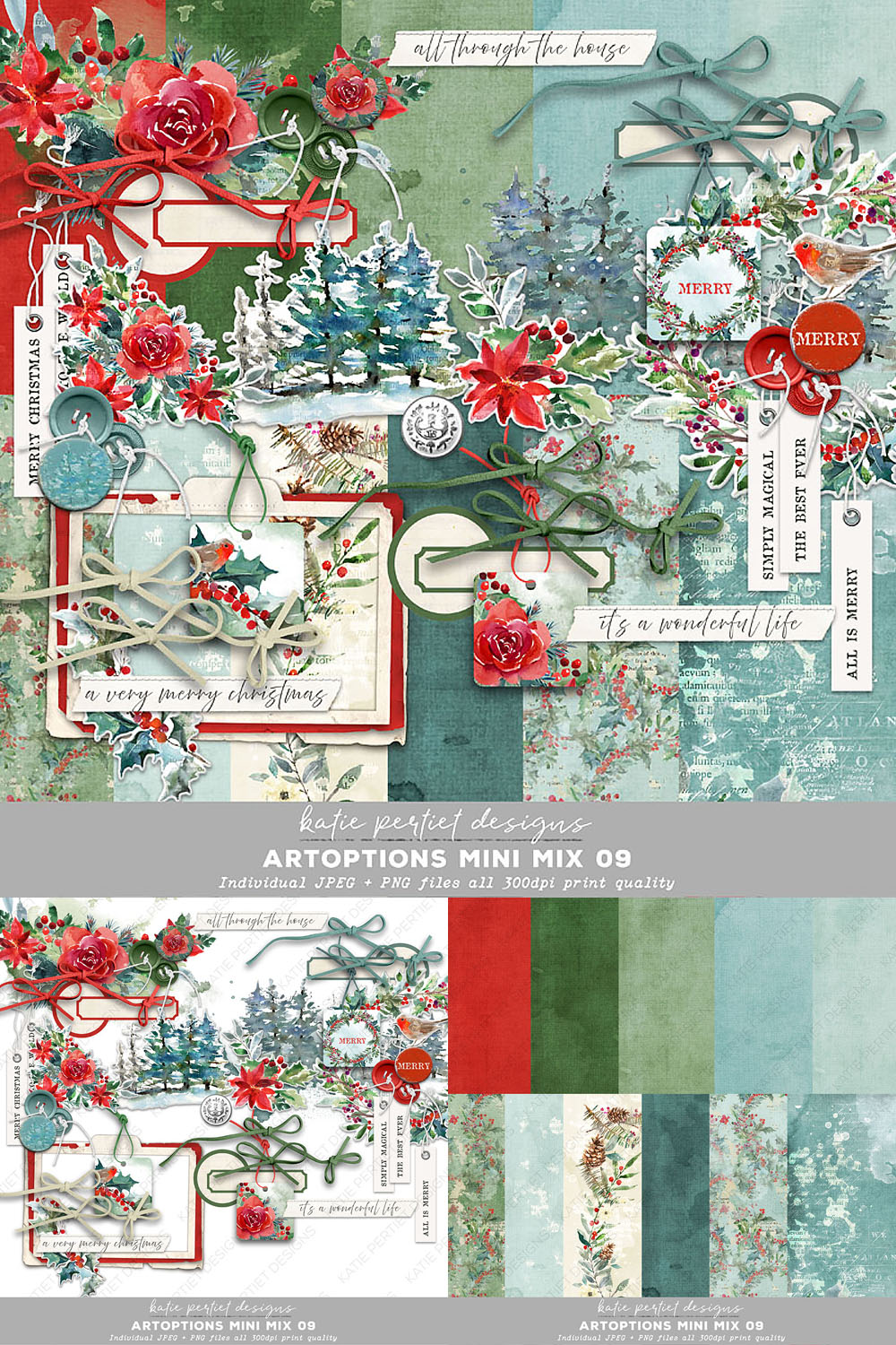 Katie Pertiet Christmas Scrapbook Kit