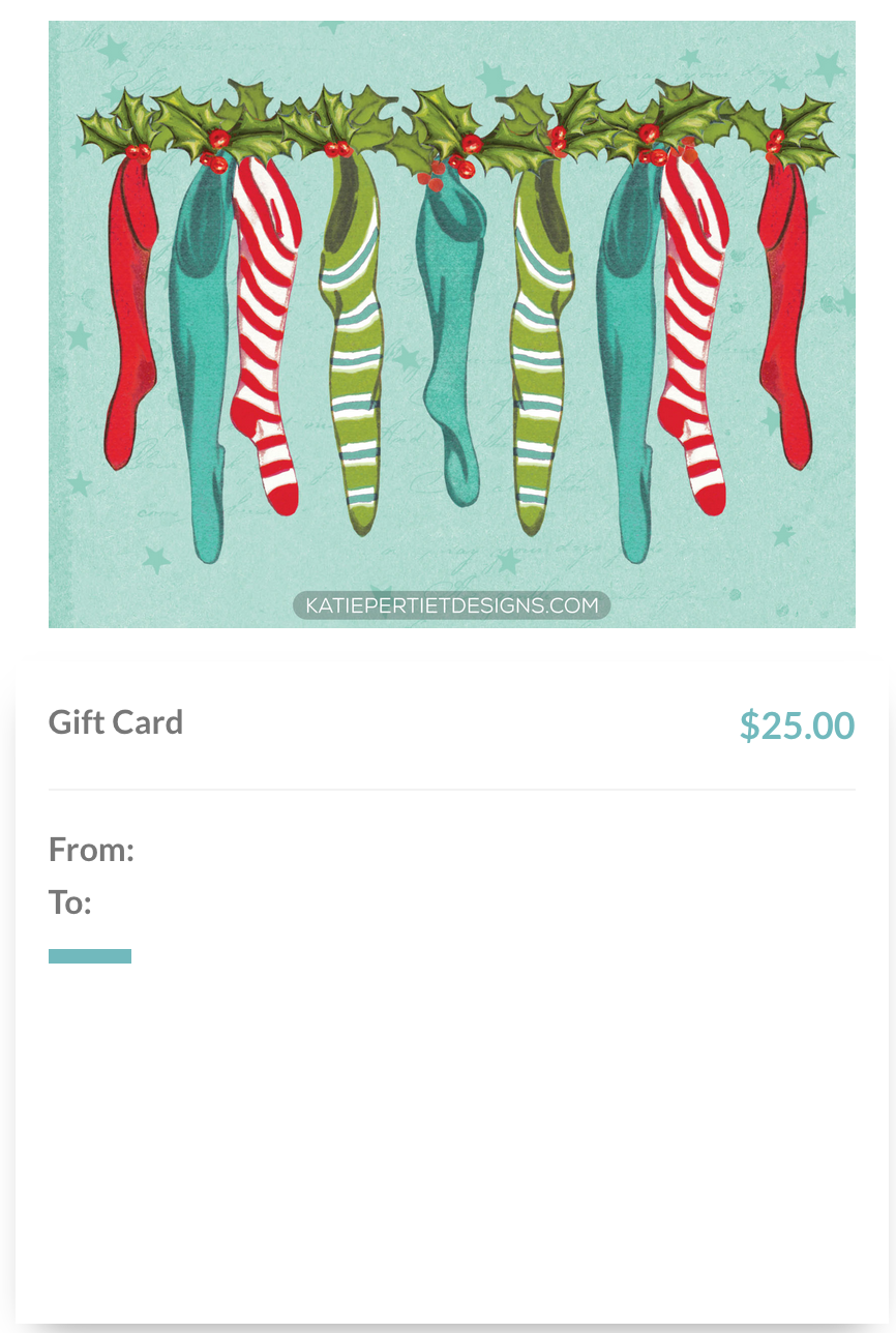 Katie Pertiet Scrapbooking Gift Cards