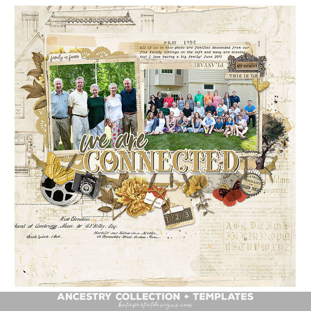 Ancestry Scrapbook Page Templates