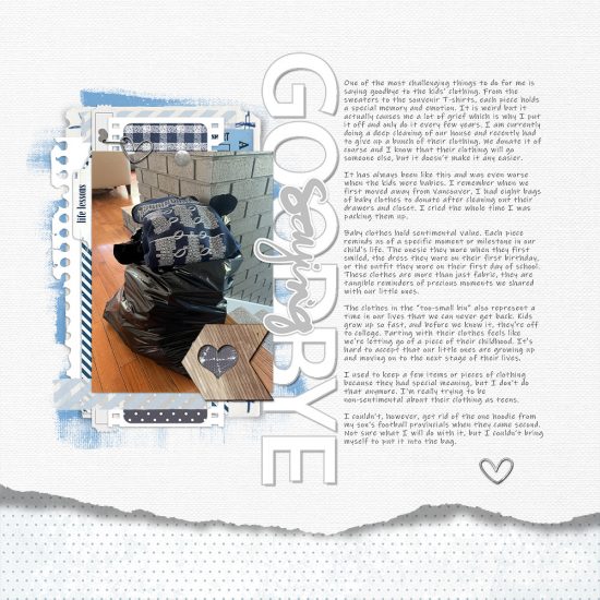 Story Scrapbook Challenge : Time to say goodbye