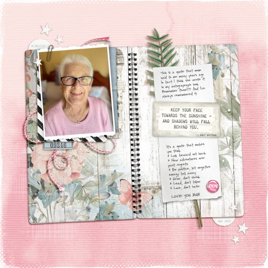 Story Scrapbook Challenge : Celebrating mom, mum, mother whichever way you say it