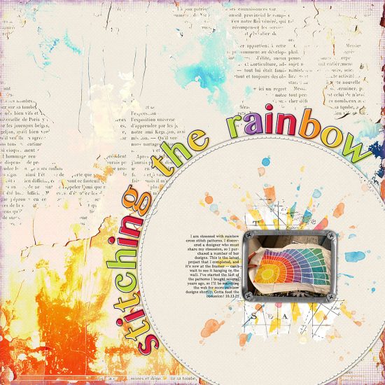 Saturday Scraplift Challenge: Corner Circles and/or Rainbows