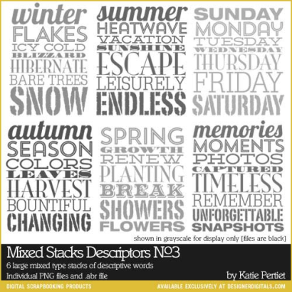 Check out the October Brush it Up Challenge. We are using the Mixed Stacks Descriptors 03, Katie Pertiet Designs Downloads.