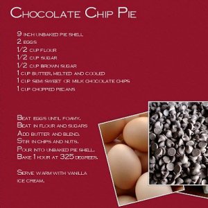 Chocolate Chip Pie Recipe - yummy!