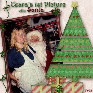 Ceara's first picture with Santa