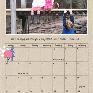 2015 family calendar . . . january