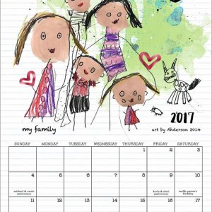 June 2017 family Refrigerator Calendar