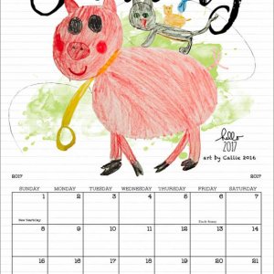2017 family refrigerator calendar - january