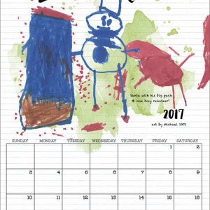 2017 family refrigerator calendar - december