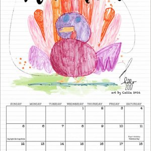 2017 family refrigerator calendar - november