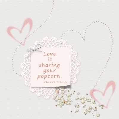 Love is sharing your popcorn