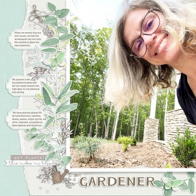 I'm a Gardener-Story Scrapbook Challenge