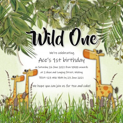 Ace's 1st birthday invite