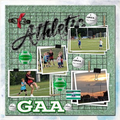 Circles and cothespins Gaelic Football