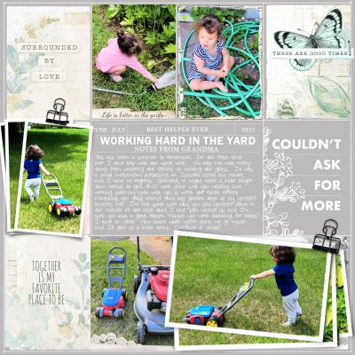 DOCUMENTING DAYS WITH ISA - WORKING IN THE YARD