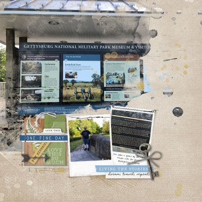 Template Mashup - Memories of Gettysburg National Park Visitor Center - August 3