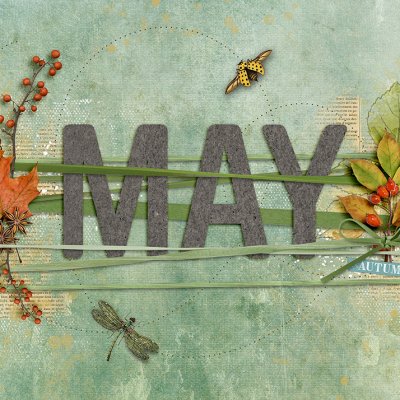 May Calendar topper