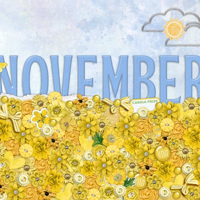 November calendar topper
