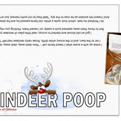 Reindeer poop labels