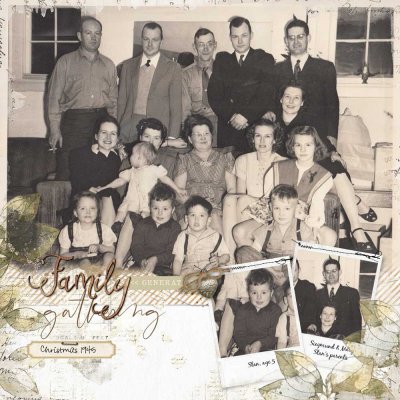 1945 Christmas gathering