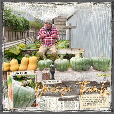 The man has an Orange Thumb