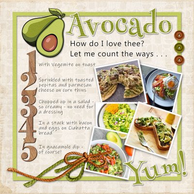 Scrapbook Story Challenge: Lists - Avocado
