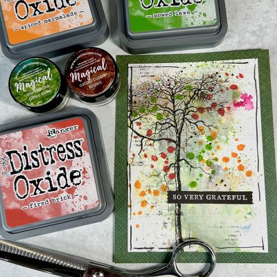 Mixed Media Thank You Card