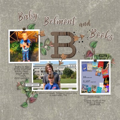 B is for Baby, Belmont U and Books