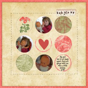 Babylove - for Katie's template challenge
