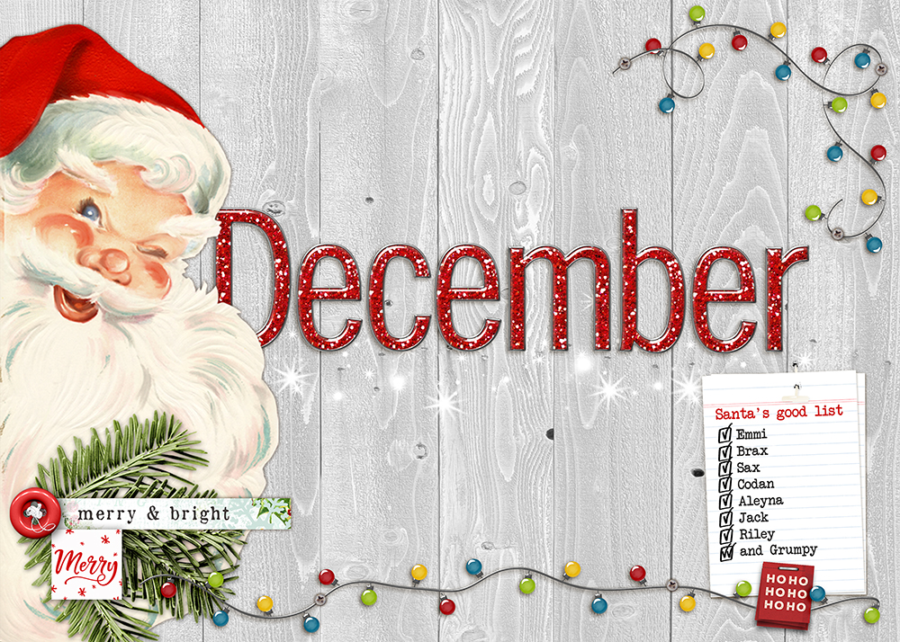 December calendar topper