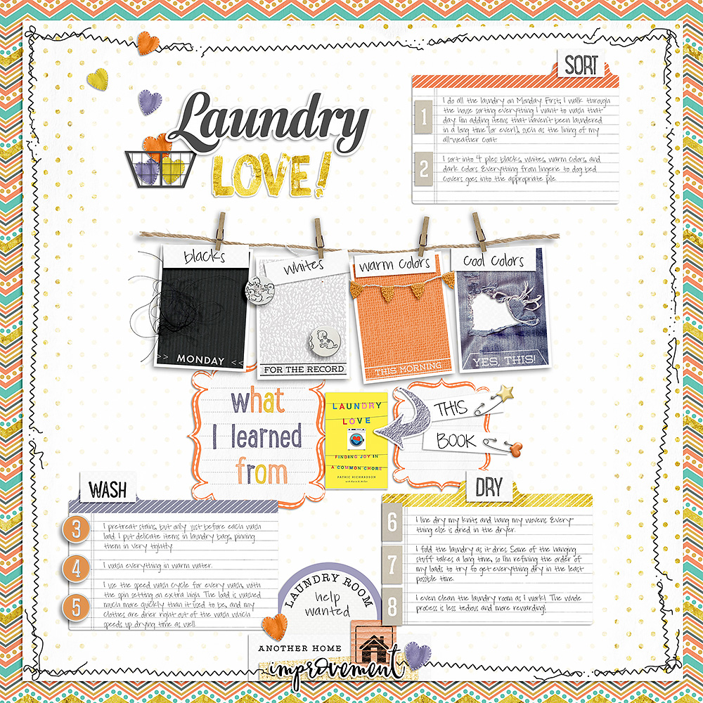 Laundry Love--Story Scrapbook Challenge