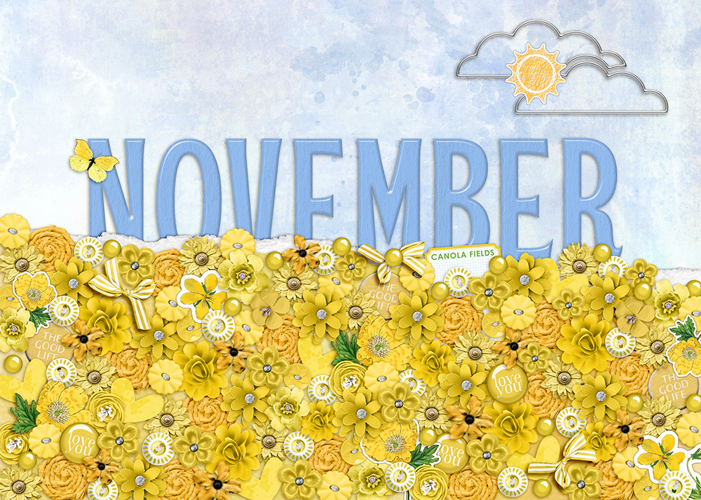November calendar topper
