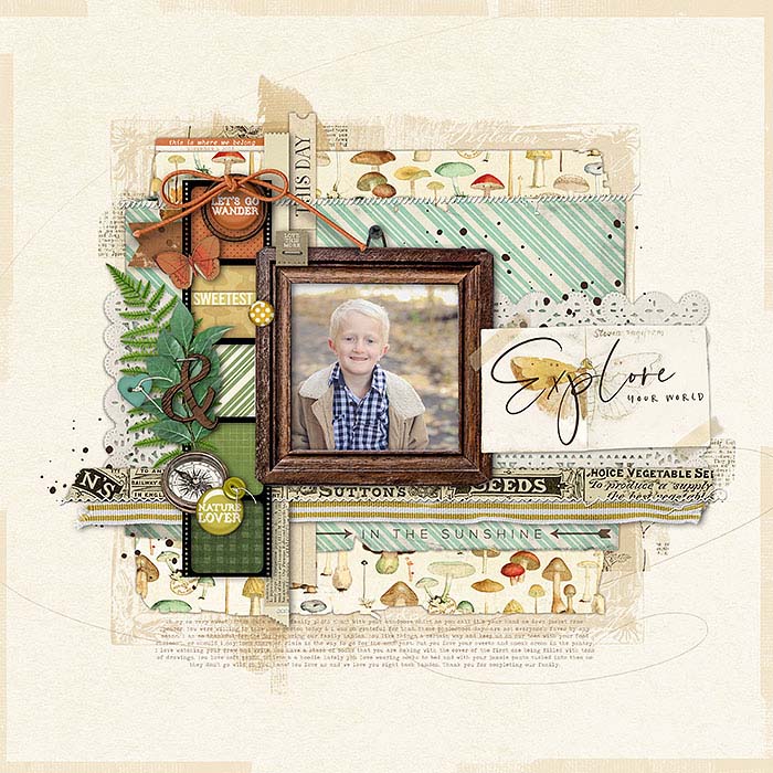 Evergreen Season Scrapbook Kit - Katie Pertiet Designs