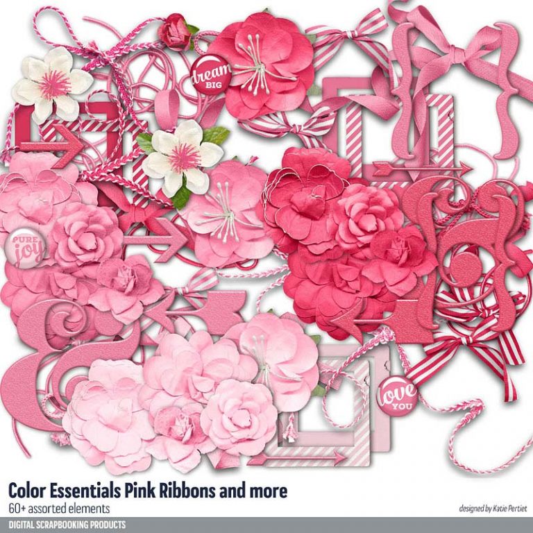 Color Essentials Pink Ribbons and More - Katie Pertiet Designs