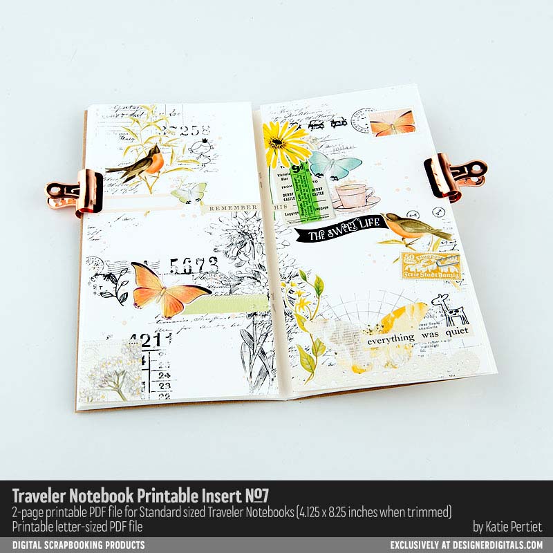 Printable Traveler Notebook Inserts - Katie Pertiet