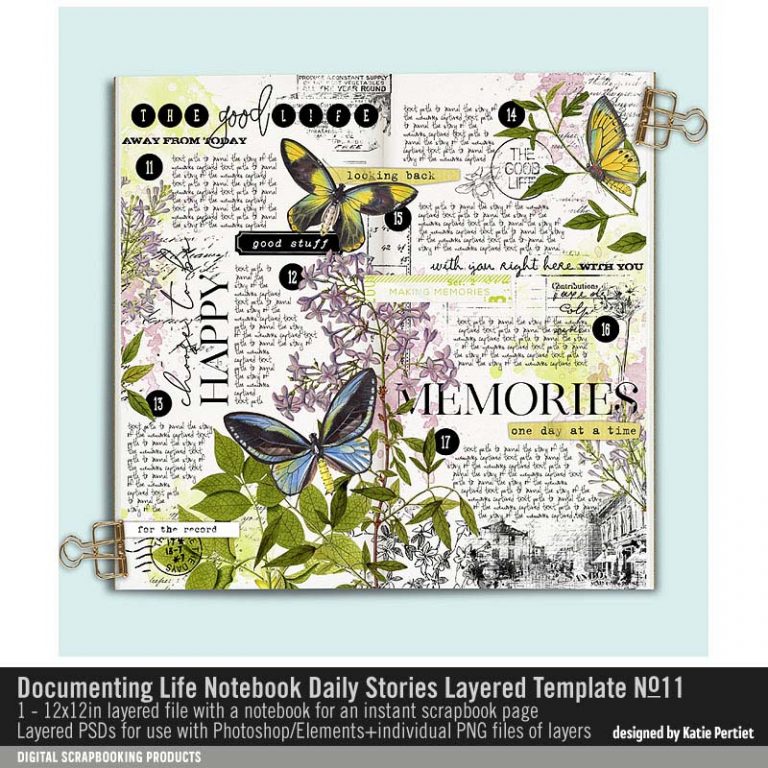 Documenting Life Notebook Daily Stories Template 11 Katie Pertiet Designs