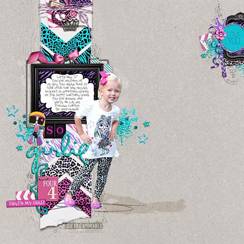 Lucy Lou Girly Scrapbook Kit - Katie Pertiet Designs