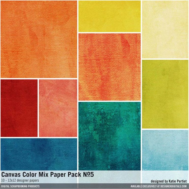 Color Mixing In Paper Canvas Color Mix Paper Pack 05 - Katie Pertiet Designs