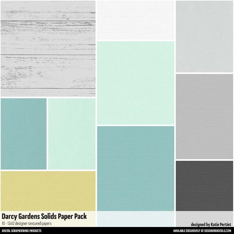 Darcy Gardens Solids Paper Pack - Katie Pertiet Designs