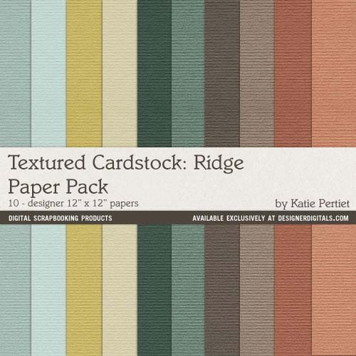 Textured Cardstock: Ridge Paper Pack - Katie Pertiet Designs