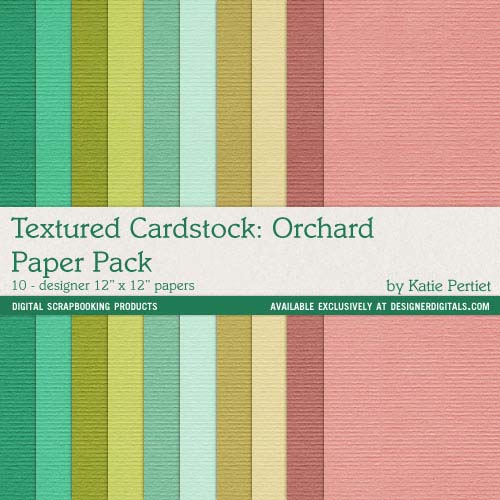 Textured Cardstock: Orchard Paper Pack - Katie Pertiet Designs