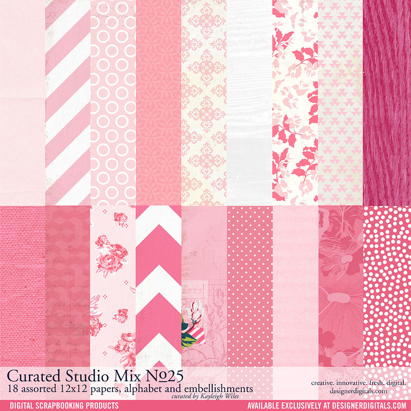 Curated Studio Mix Scrapbooking Kit 01 - Katie Pertiet Designs