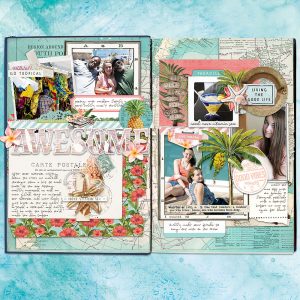 Katie Pertiet Scrapbook Cruise Layout