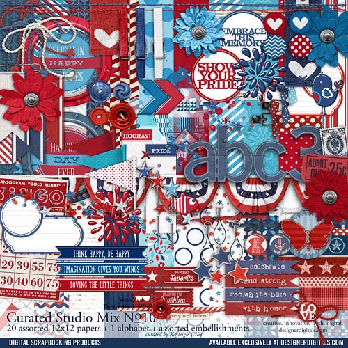 Curated Studio Mix Scrapbooking Kit 10 - Katie Pertiet Designs