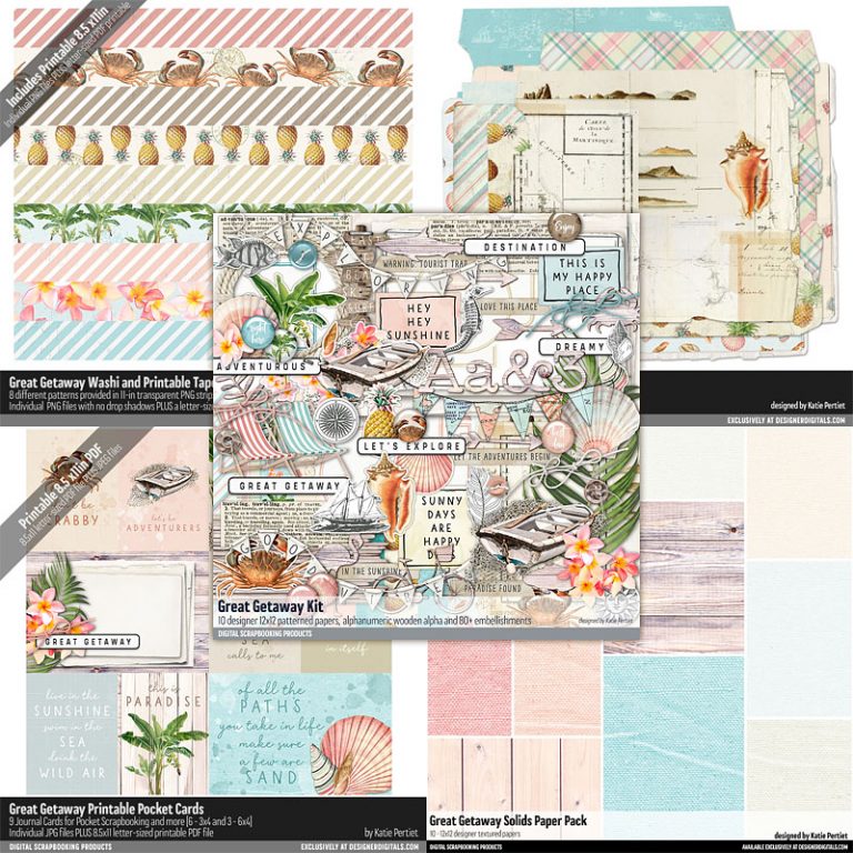 Great Getaway Travel Scrapbooking Bundle Katie Pertiet Designs