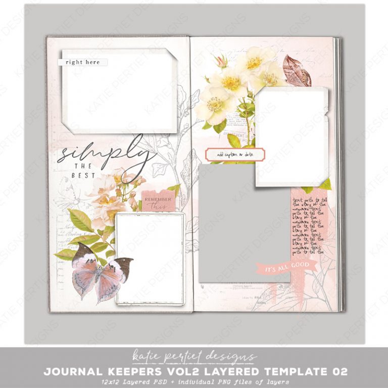 Journal Keepers Vol. 02 Layered Template 02 Katie Pertiet Designs
