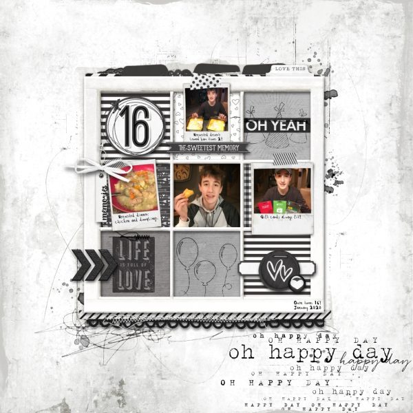 Katie Pertiet Designs Scrapbook Page Layout